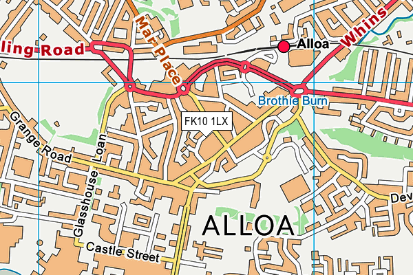 FK10 1LX map - OS VectorMap District (Ordnance Survey)