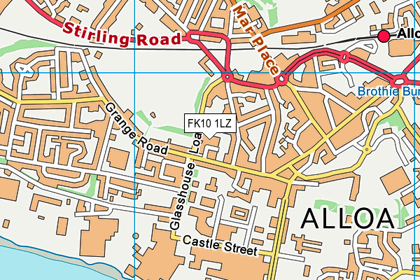 FK10 1LZ map - OS VectorMap District (Ordnance Survey)