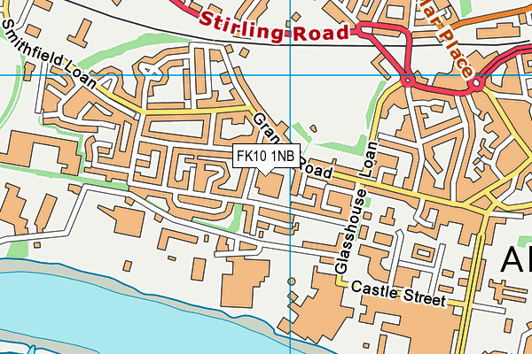 FK10 1NB map - OS VectorMap District (Ordnance Survey)