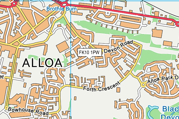 FK10 1PW map - OS VectorMap District (Ordnance Survey)