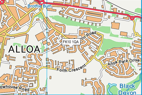 FK10 1QA map - OS VectorMap District (Ordnance Survey)
