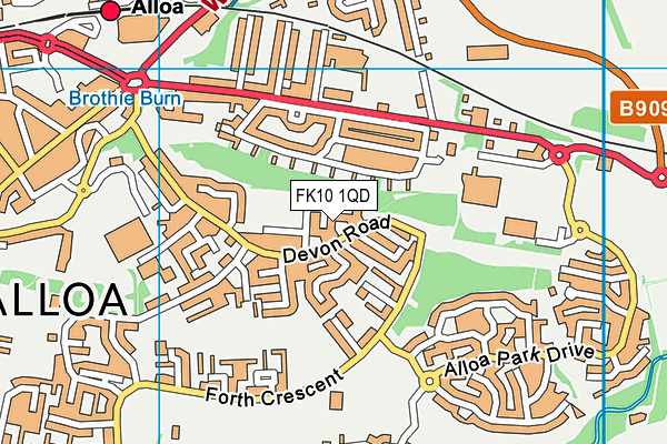 FK10 1QD map - OS VectorMap District (Ordnance Survey)