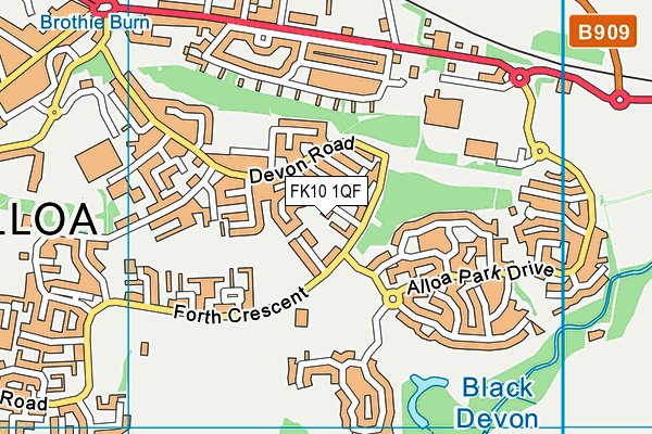 FK10 1QF map - OS VectorMap District (Ordnance Survey)