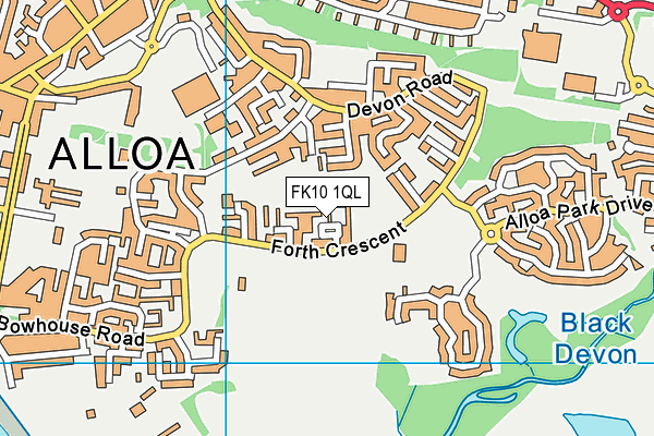 FK10 1QL map - OS VectorMap District (Ordnance Survey)