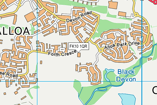 FK10 1QR map - OS VectorMap District (Ordnance Survey)