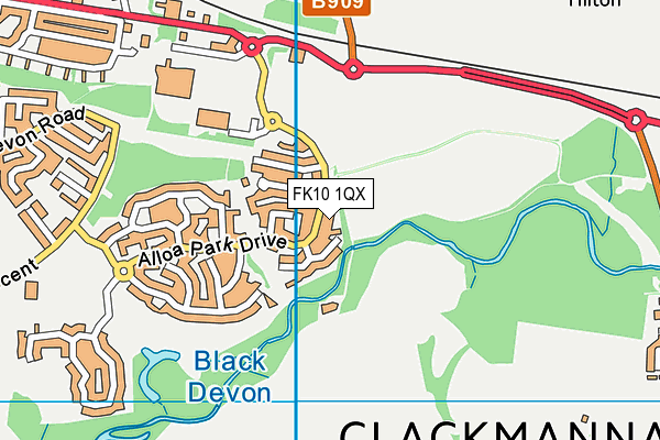 FK10 1QX map - OS VectorMap District (Ordnance Survey)