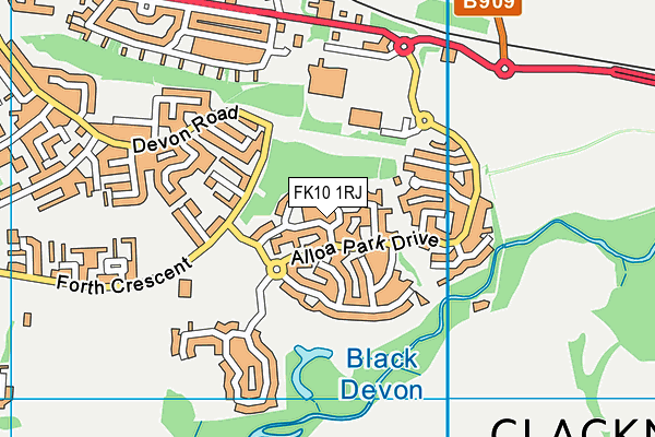 FK10 1RJ map - OS VectorMap District (Ordnance Survey)