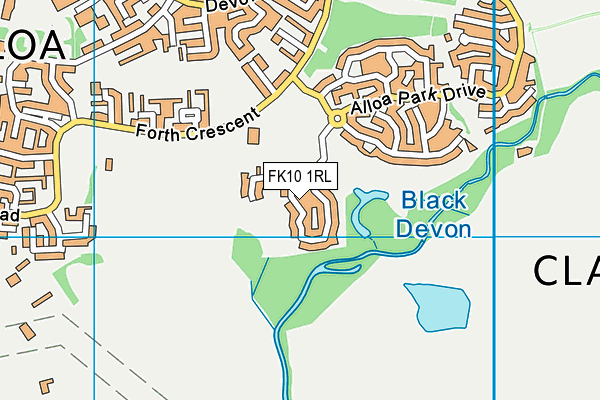 FK10 1RL map - OS VectorMap District (Ordnance Survey)
