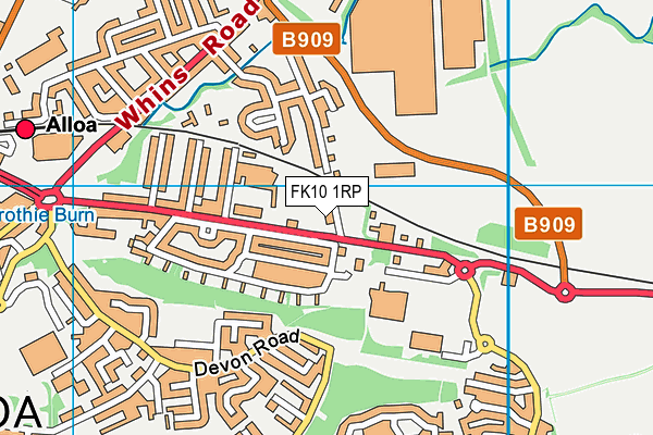 FK10 1RP map - OS VectorMap District (Ordnance Survey)