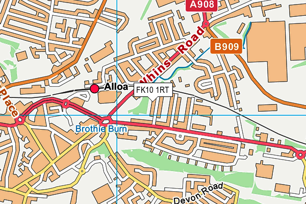 FK10 1RT map - OS VectorMap District (Ordnance Survey)