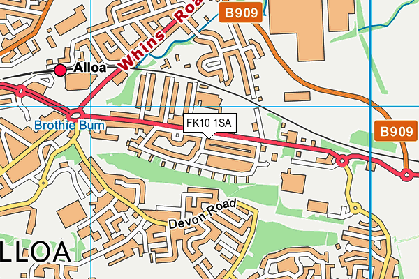 FK10 1SA map - OS VectorMap District (Ordnance Survey)