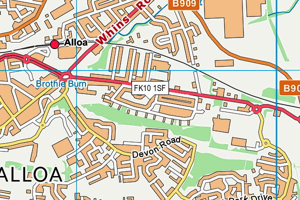 FK10 1SF map - OS VectorMap District (Ordnance Survey)