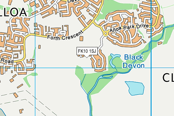 FK10 1SJ map - OS VectorMap District (Ordnance Survey)