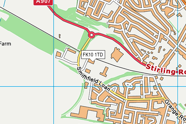 FK10 1TD map - OS VectorMap District (Ordnance Survey)