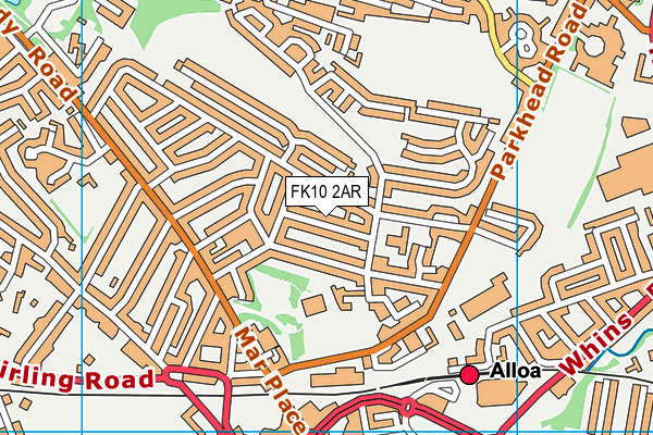 FK10 2AR map - OS VectorMap District (Ordnance Survey)