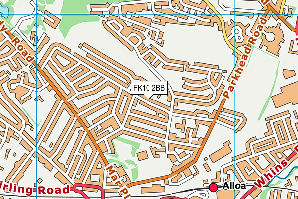 FK10 2BB map - OS VectorMap District (Ordnance Survey)