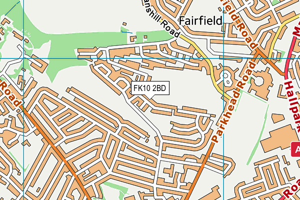 FK10 2BD map - OS VectorMap District (Ordnance Survey)
