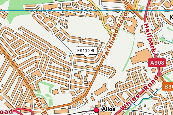 FK10 2BL map - OS VectorMap District (Ordnance Survey)