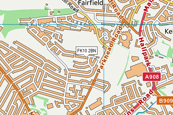 FK10 2BN map - OS VectorMap District (Ordnance Survey)