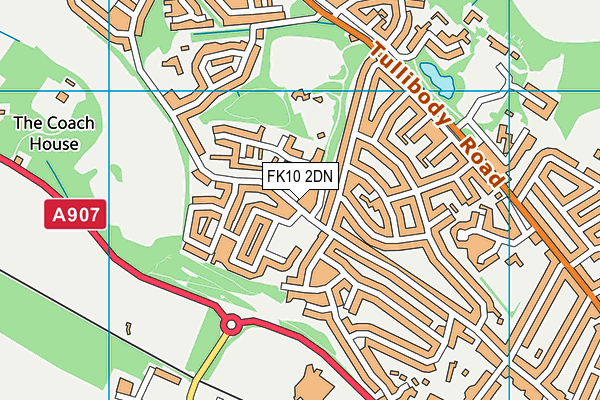 FK10 2DN map - OS VectorMap District (Ordnance Survey)