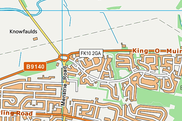 FK10 2GA map - OS VectorMap District (Ordnance Survey)