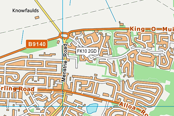FK10 2GD map - OS VectorMap District (Ordnance Survey)