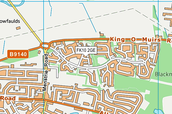 FK10 2GE map - OS VectorMap District (Ordnance Survey)