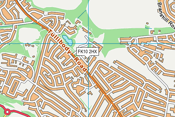 FK10 2HX map - OS VectorMap District (Ordnance Survey)