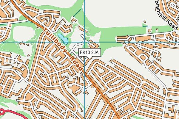 FK10 2JA map - OS VectorMap District (Ordnance Survey)