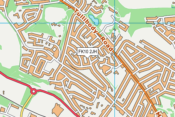 FK10 2JH map - OS VectorMap District (Ordnance Survey)