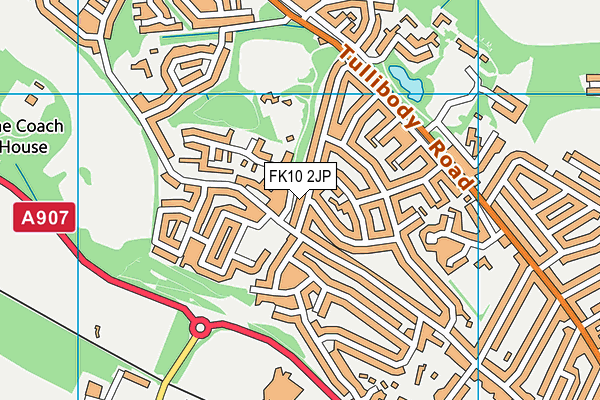 FK10 2JP map - OS VectorMap District (Ordnance Survey)