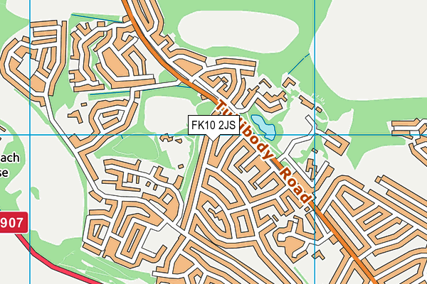 FK10 2JS map - OS VectorMap District (Ordnance Survey)