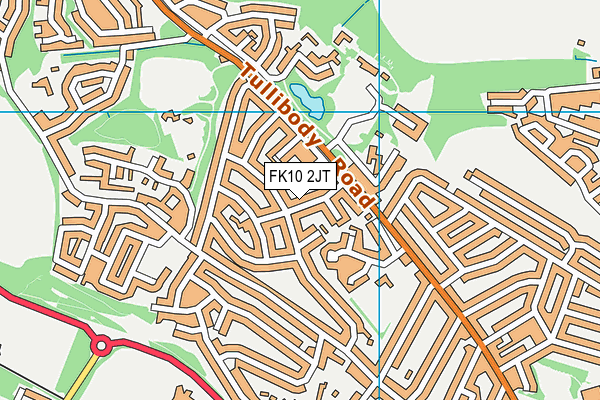 FK10 2JT map - OS VectorMap District (Ordnance Survey)