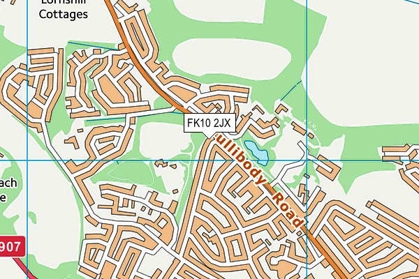 FK10 2JX map - OS VectorMap District (Ordnance Survey)