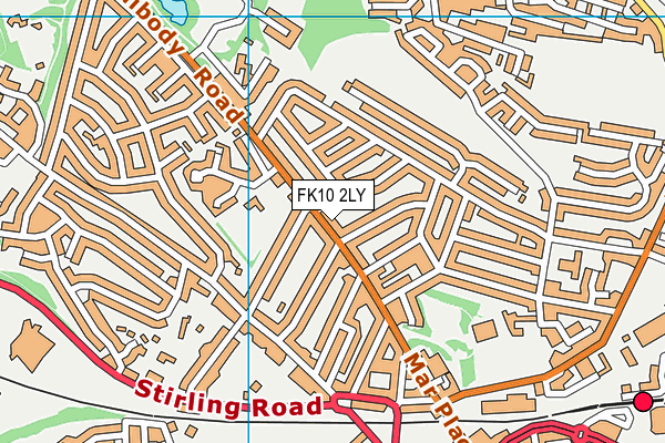 FK10 2LY map - OS VectorMap District (Ordnance Survey)