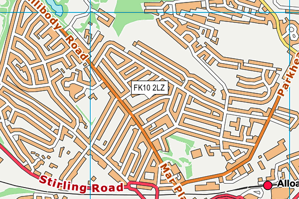FK10 2LZ map - OS VectorMap District (Ordnance Survey)