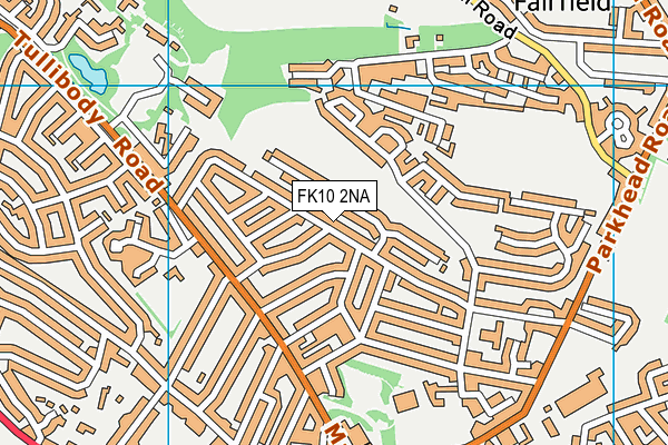 FK10 2NA map - OS VectorMap District (Ordnance Survey)