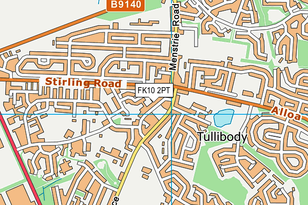 FK10 2PT map - OS VectorMap District (Ordnance Survey)