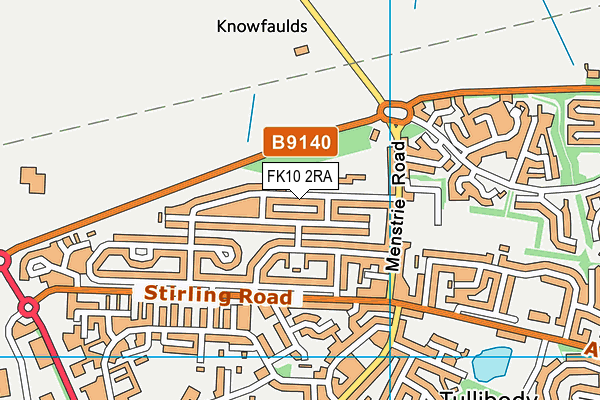 FK10 2RA map - OS VectorMap District (Ordnance Survey)