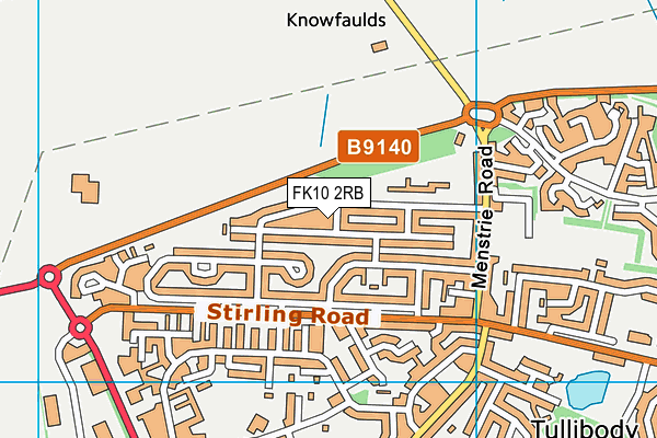 FK10 2RB map - OS VectorMap District (Ordnance Survey)