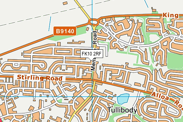 FK10 2RF map - OS VectorMap District (Ordnance Survey)