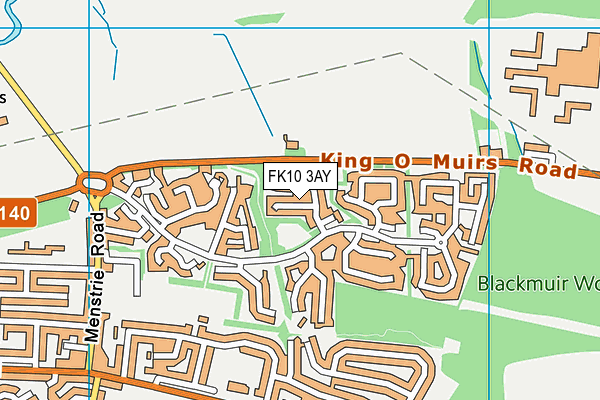 FK10 3AY map - OS VectorMap District (Ordnance Survey)
