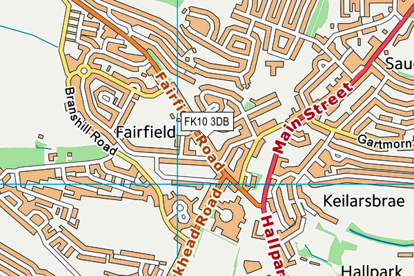 FK10 3DB map - OS VectorMap District (Ordnance Survey)