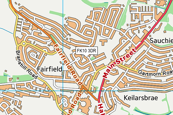 FK10 3DR map - OS VectorMap District (Ordnance Survey)