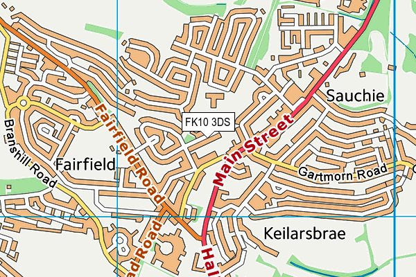 FK10 3DS map - OS VectorMap District (Ordnance Survey)