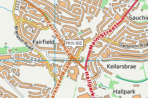 FK10 3DZ map - OS VectorMap District (Ordnance Survey)