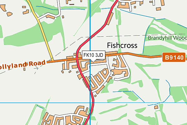 FK10 3JD map - OS VectorMap District (Ordnance Survey)