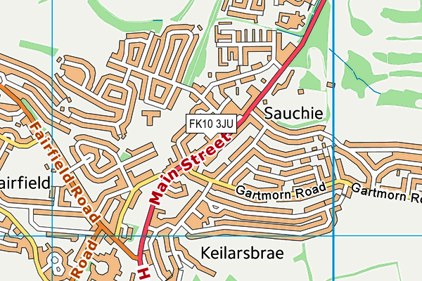 FK10 3JU map - OS VectorMap District (Ordnance Survey)