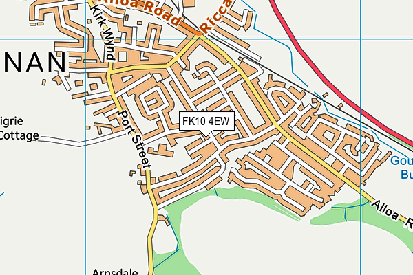 FK10 4EW map - OS VectorMap District (Ordnance Survey)
