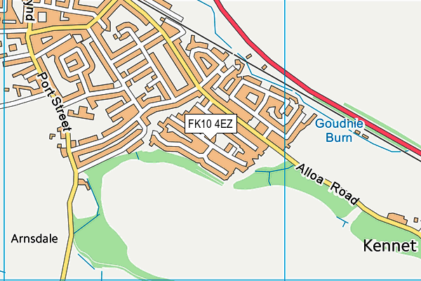 FK10 4EZ map - OS VectorMap District (Ordnance Survey)